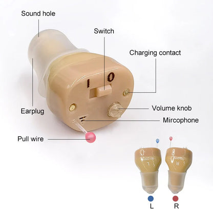 AudioClear™ Hearing Aids + FREE Reachargeable Case
